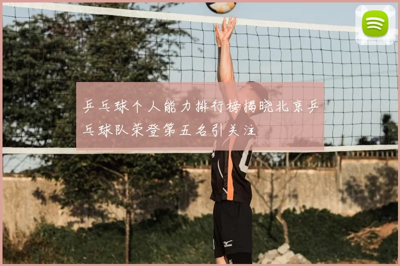 乒乓球个人能力排行榜揭晓北京乒乓球队荣登第五名引关注